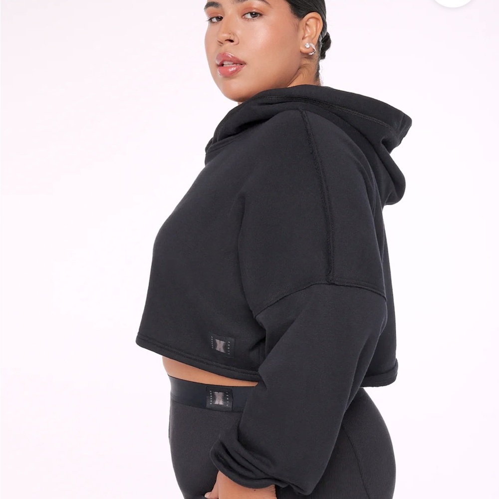 Grey Savage X Fenty Cropped Hoodie